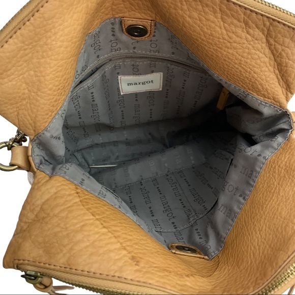 Anthropologie Margot Tan Brown Pebbled Leather Purse Women’s - Picture 8 of 14